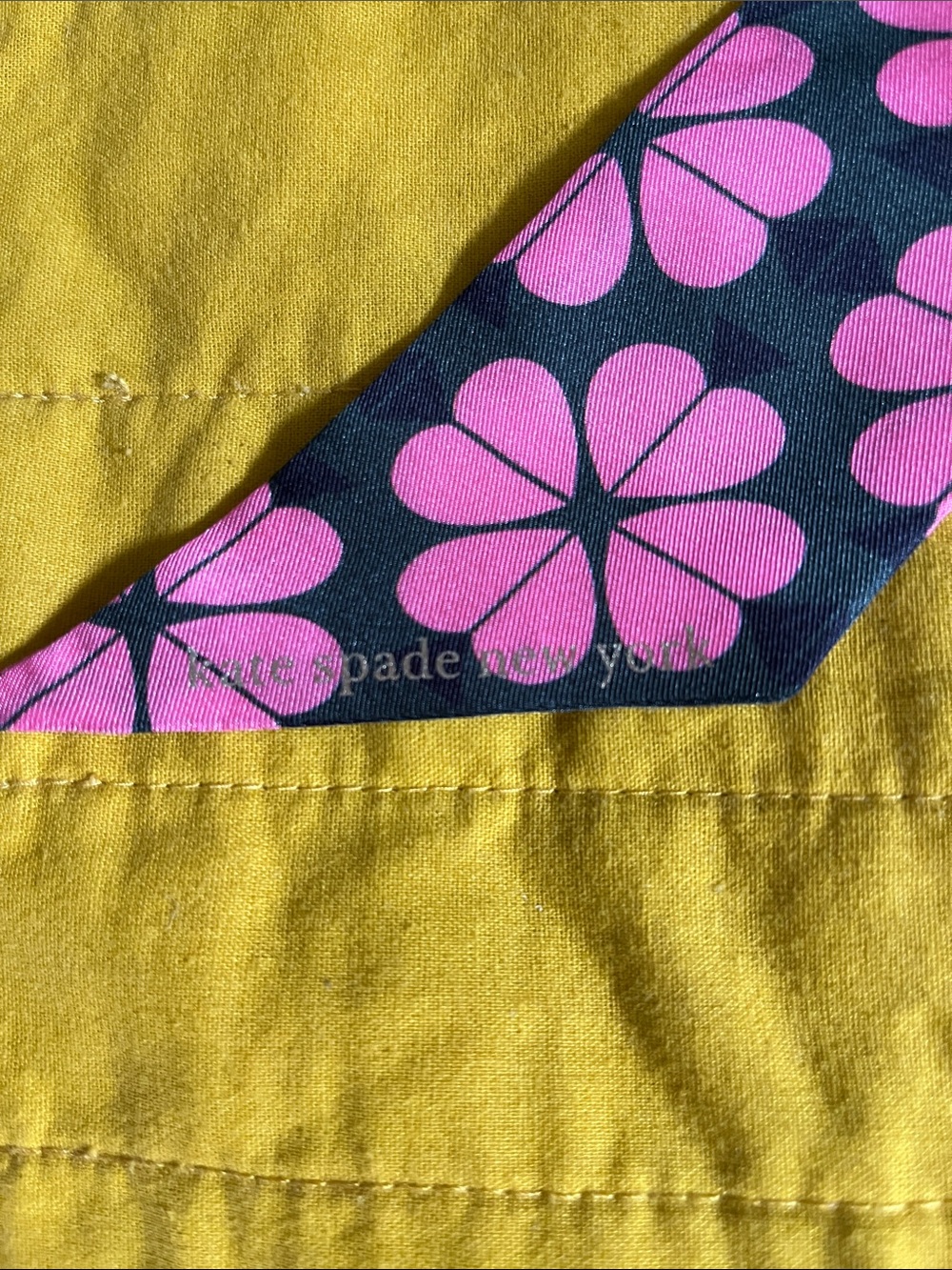 kate spade navy scarf with pink floral print